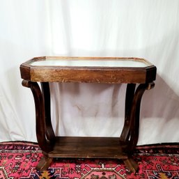 Vintage Mirror Top Side Table