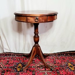 Vintage Imperial Regency Style Top Drum Table With Claw Feet *Read More