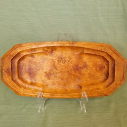 Hand Carved Wooden Tray From Germany