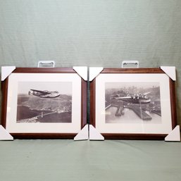 Set Of 2 Framed Photographs By Clyde Sunderland - Martin M-130 & B-314