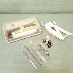 Vintage Electronic Scissors, Thimbles And Other Sewing Tools