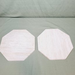 2 Hexagon Stone Plant Stands