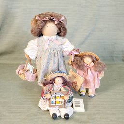 Lizzie High Doll And Other Wooden Doll