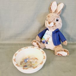 Bunnykins Bowl And Peter Rabbit Plush