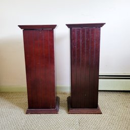 Set Of 2 Pillar Style Cabinets (Downstairs Bedroom)