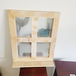 4 Section Mirror On Distressed Wood (Downstairs Bedroom)