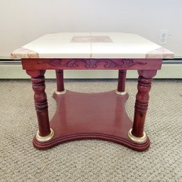 Marble Top Side Table (Downstairs Bedroom)