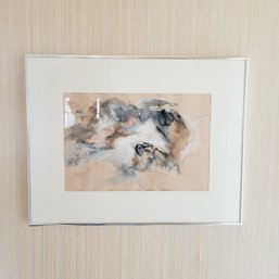 Framed Abstract Art Print By C. Lyons Pencil Signed (Upstairs Hall)