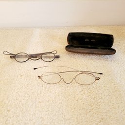 Antique Glasses And Case (Upstairs Bedroom)