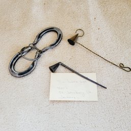 Tin Bubble Maker, Candle Snuffer And Horse Shoes (Upstairs Bedroom)