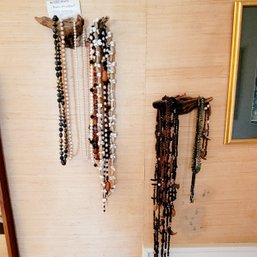 Beaded Necklaces On Hooks (Master Bedroom)