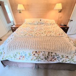 King Size Bed With Bedding (Master Bedroom)