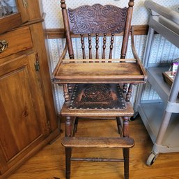 Vintage Wooden Children's Highchair (Dining Room)
