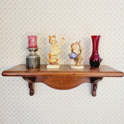 Wooden Shelf With Hummels And Other (Dining Room)