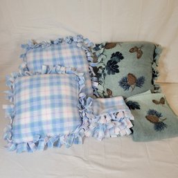Homemade Fleece Pillows With Extra Fabric