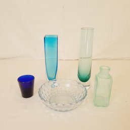 Shades Of Blue Glass Pieces