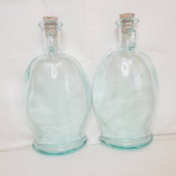 Flat Side Glass Decanters
