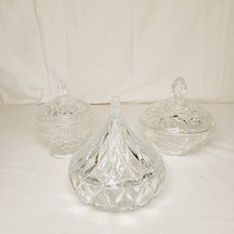 Gorgeous Cut Crystal Bowls With Lids