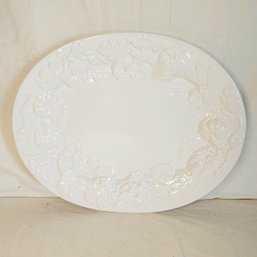 Pumpkin Design White Ceramic Platter