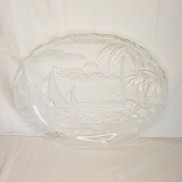 Ocean Scene Glass Platter