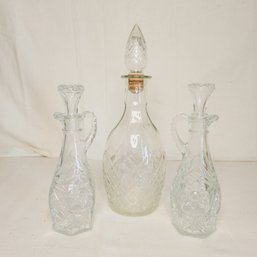 Glass Cruets And Decanter From London Winery