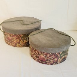 Vintage Fabric Nesting Hat Boxes
