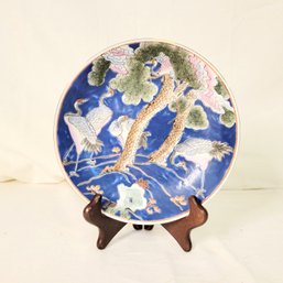 Hand Painted Crane Plate