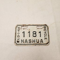 1944 Bicycle License Plate