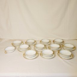 CH Field Haviland Limoges The Castiglione Bullion Cups And Saucers Set