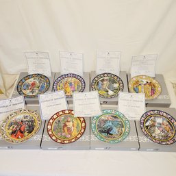 Wedgewood China 'Lancelot & Guinevere' Plate Series Complete 8 Plate Set
