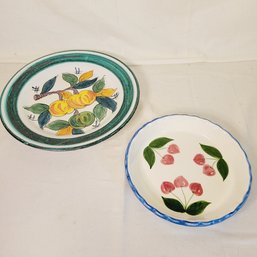 Ceramic Pie Plate And Serving Platter