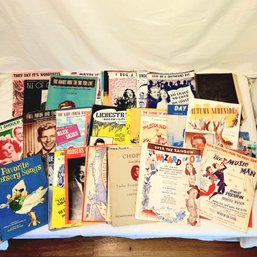 Large Vintage Piano Sheet Music Collection 1930's, 40's And 50's