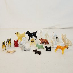 Miniature Dog Collection Ceramic, Metal, Plastic
