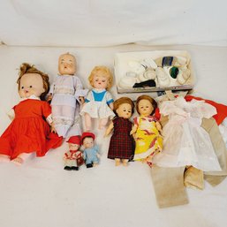 Vintage Dolls, Doll Clothes, Shoes And Pee Wee Dolls