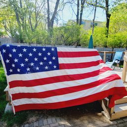 Vintage 8' X 12' American Flag With 50 Stars