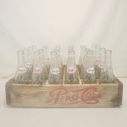 Vintage Pepsi Bottles In Crate