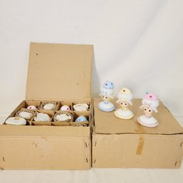 27 Napco Porcelain Girls With Pin Cushion Hat