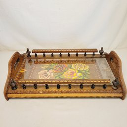 Hand Carved Decorative Wooden Tray