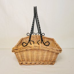 Basket With Metal Handle