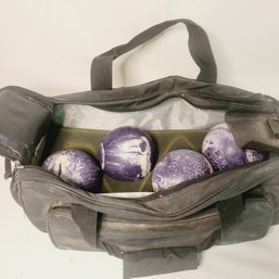 Purple Candle Pin Bowling Balls In Bag