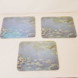Claud Monet Print Glass Placemats/cutting Boards