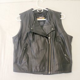 Womans Harley Davidson Leather Vest Size Large