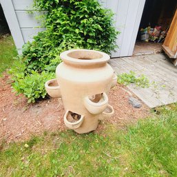 Clay Strawberry Pot (Backyard)