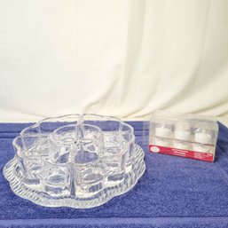 Reversible Glass Chip And Dip Or Votive Centerpiece So Many Uses!