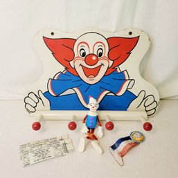 Vintage Bozo The Clown Wall Hook And Other Clown/circus Memorabilia