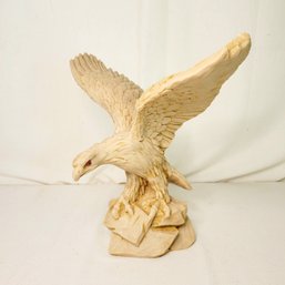 Sandstone Hand Carved Eagle Sculpture From Mexico