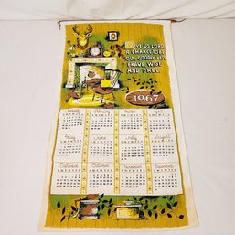 1967 Calendar Towel Excellent Condition