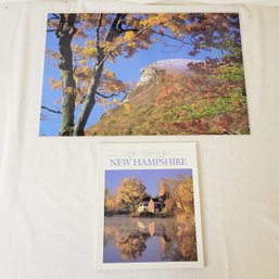 Reversible Man Of The Mountain And Flume Covered Bridge Placemat & NH Book