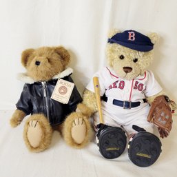 Boyds Bear With Leather Jacket And Boston Red Sox Build A Bear With Bat And Ball