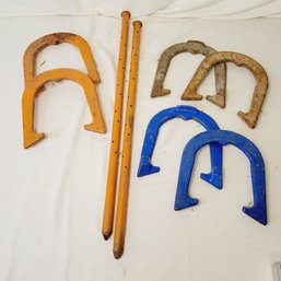 Tournament Style Steel Horse Shoes And Poles
